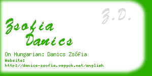 zsofia danics business card